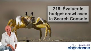 Évaluer le Budget Crawl avec la Search Console - Vidéo SEO Abondance N°215