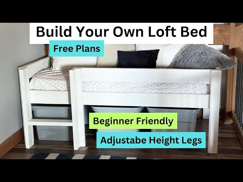 Diy Low Loft Bed With Free Build Plans, How To Build A Low Bunk Bed