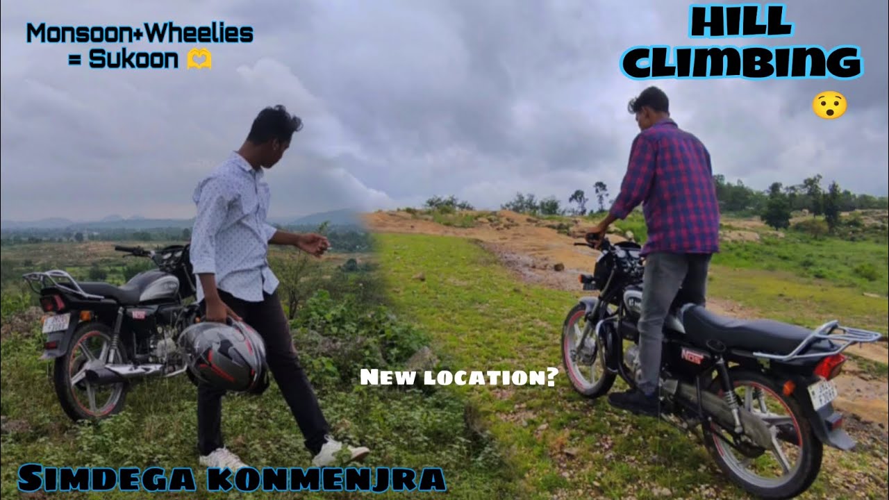 Hill climbing on splendor 😯||new location in simdega||Sunday wheelies