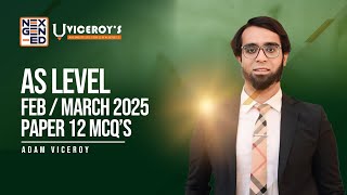 AS level Accounting 9706 | F/M 2025 P12 MCQ's | Adam Viceroy