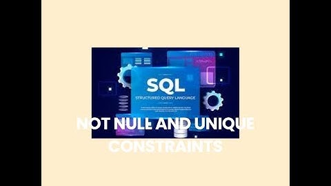 Not Null and Unique Constraint-Part-8  #SQLConstraints #‪@DevAcademy29‬