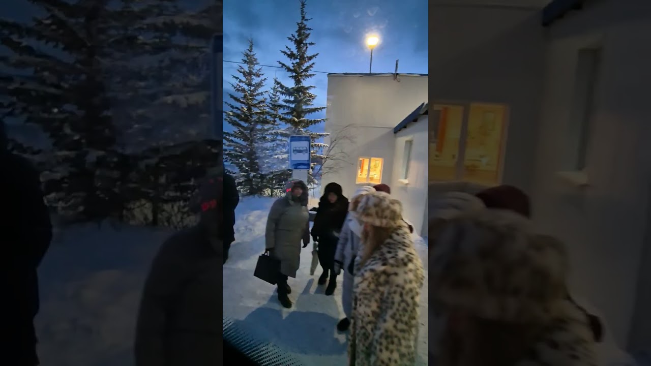 Настоящая якутская зима.  Рабочий поселок Айхал