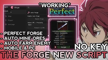[⛏️] The Forge SCRIPT *NO KEY* - Auto Mine Ores, Instant Forge, Auto Farm & More!
