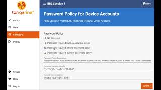 Password Policy Configuration