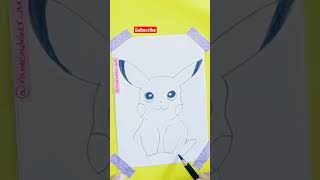 Pikachu drawing tutorial for beginners|رسم بيكاتشو بالخطوات|رسم سهل#shorts #raneemdaher_art #picachu