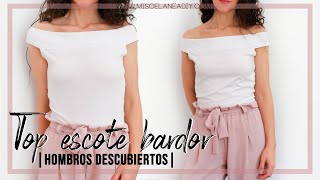 Cómo hacer un top con los hombros descubiertos (ESCOTE BARDOT)