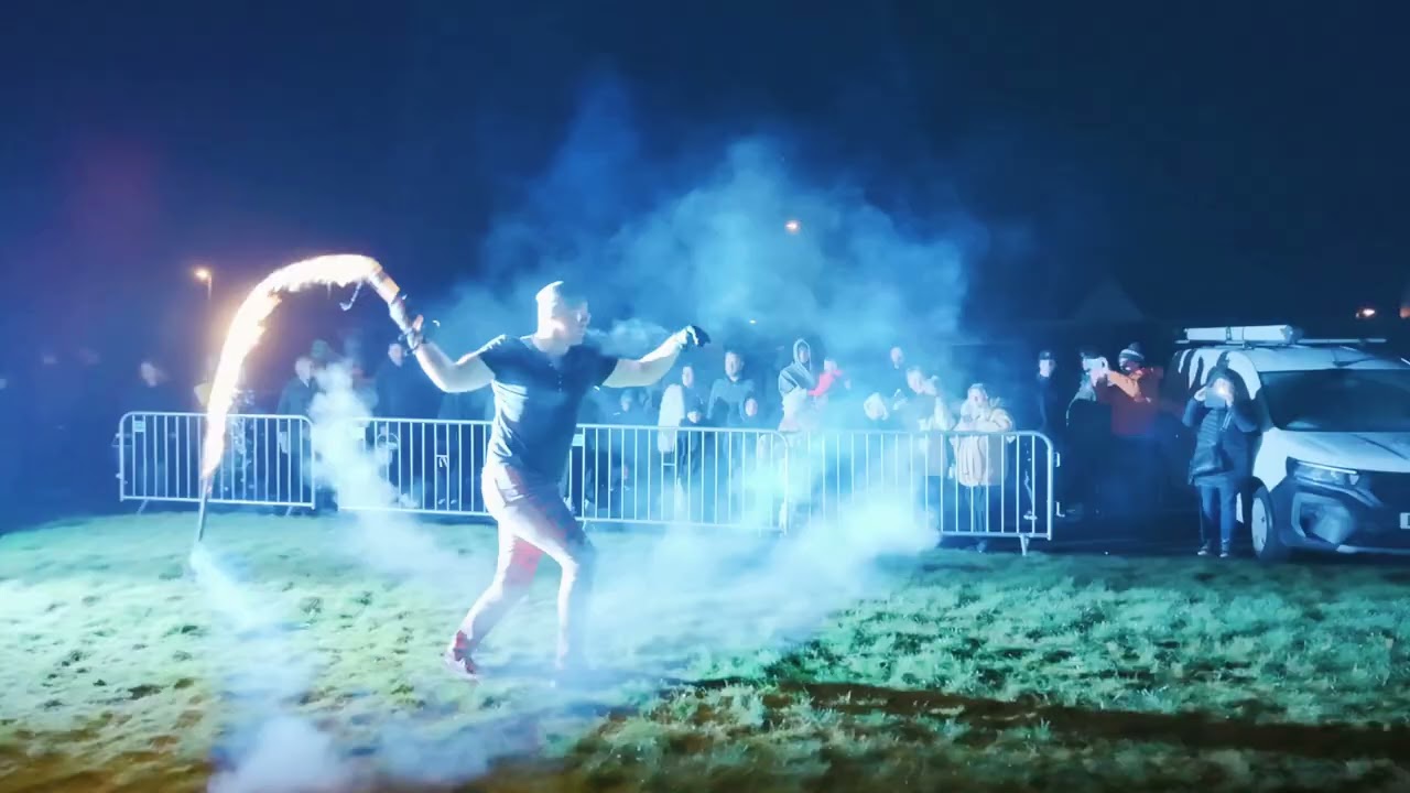 Penicuik, Beeslack All Stars Grand Fund Raiser Exhibition of fire dancing by the Edinburgh Fire Club