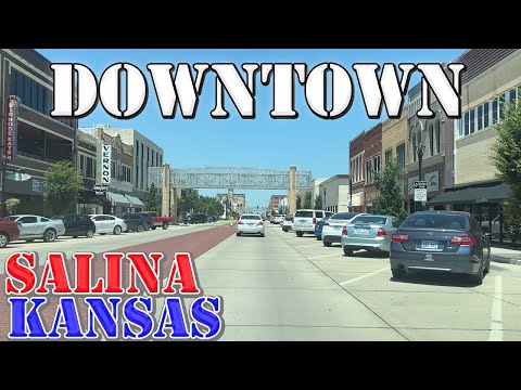 Salina - Kansas - 4K Downtown Drive