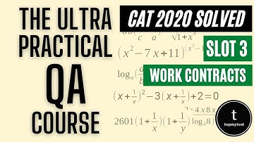 CAT 2020 QA Slot 03 Solved | Work Contracts | Arithmetic | Time and Work | Man Days | Easy