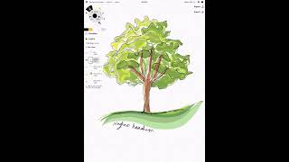 رسم شجرة| تخطيط سريع باستخدام تطبيق الكونسبتز أب draw a tree | Quick Sketch using Concepts App