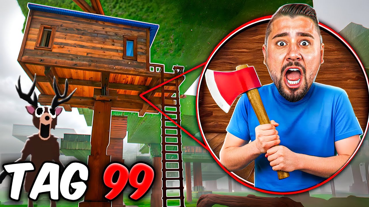 In einem BAUMHAUS ÜBERLEBEN in 99 Nächte im Wald 🌲