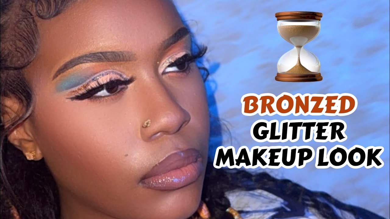 BRONZED GLITTER MAKEUP LOOK **TUTORIAL -VIBESONKAM 