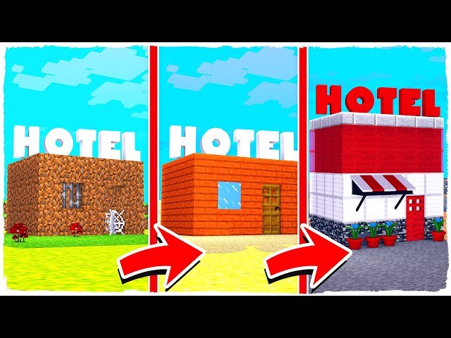 De Hotel Noob A Hotel Pro El Hotel Mas Lujoso En Minecraft - roblox un jinete con suerte horse valley youtube