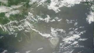 NASA Shows BP Gulf Oil Spill Satellite Views - Time Lapse Video