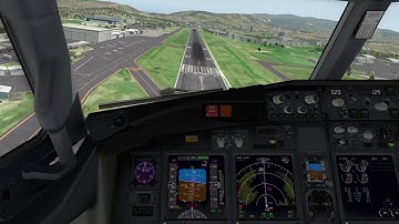 X Plane 11 - MHTG steep approach and hard landing.