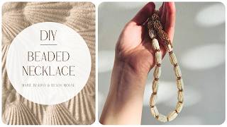 How to Make an Elegant Beaded Necklace with Bugle Beads | Marie Beadsy x Beads Mouse