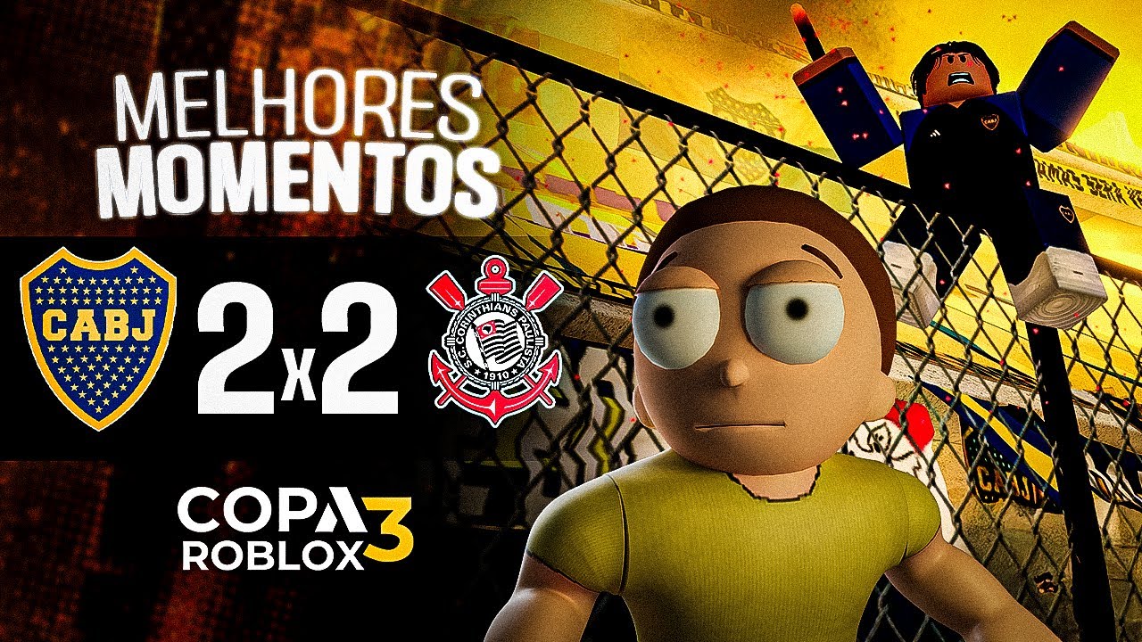 BOCA JUNIORS 2x2 CORINTHIANS | MELHORES MOMENTOS | COPA ROBLOX 3 | FASE DE GRUPOS