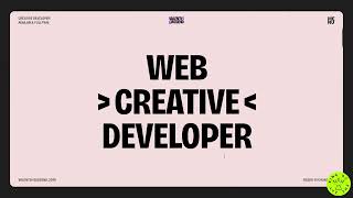 Freelance Creative Developer portfolio by Valentin Gassend | WebGL, Three.js, GSAP