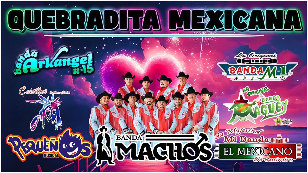 🎶 ¡Banda Quebradita Mexicana - Los Éxitos para Bailar 🇲🇽 🥁 280220266