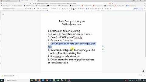 Mining Monero on XMRvsBeast.com ; Basic Setup