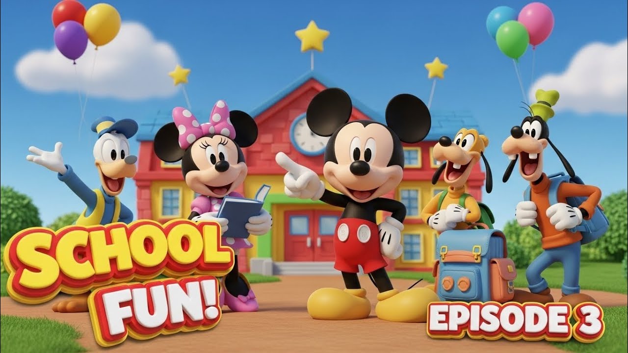 Mickey Mouse And Friends School Fun Episode 3 | 3D Cartoon Kids Learning Adventure