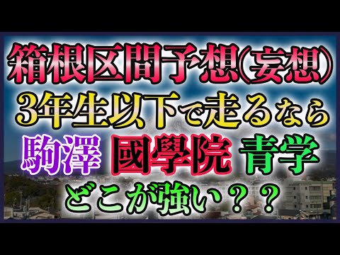 【来年度が見えてくる？】箱根駅伝 区間予想 3年生以下で走るなら【駒澤 國學院 青学】