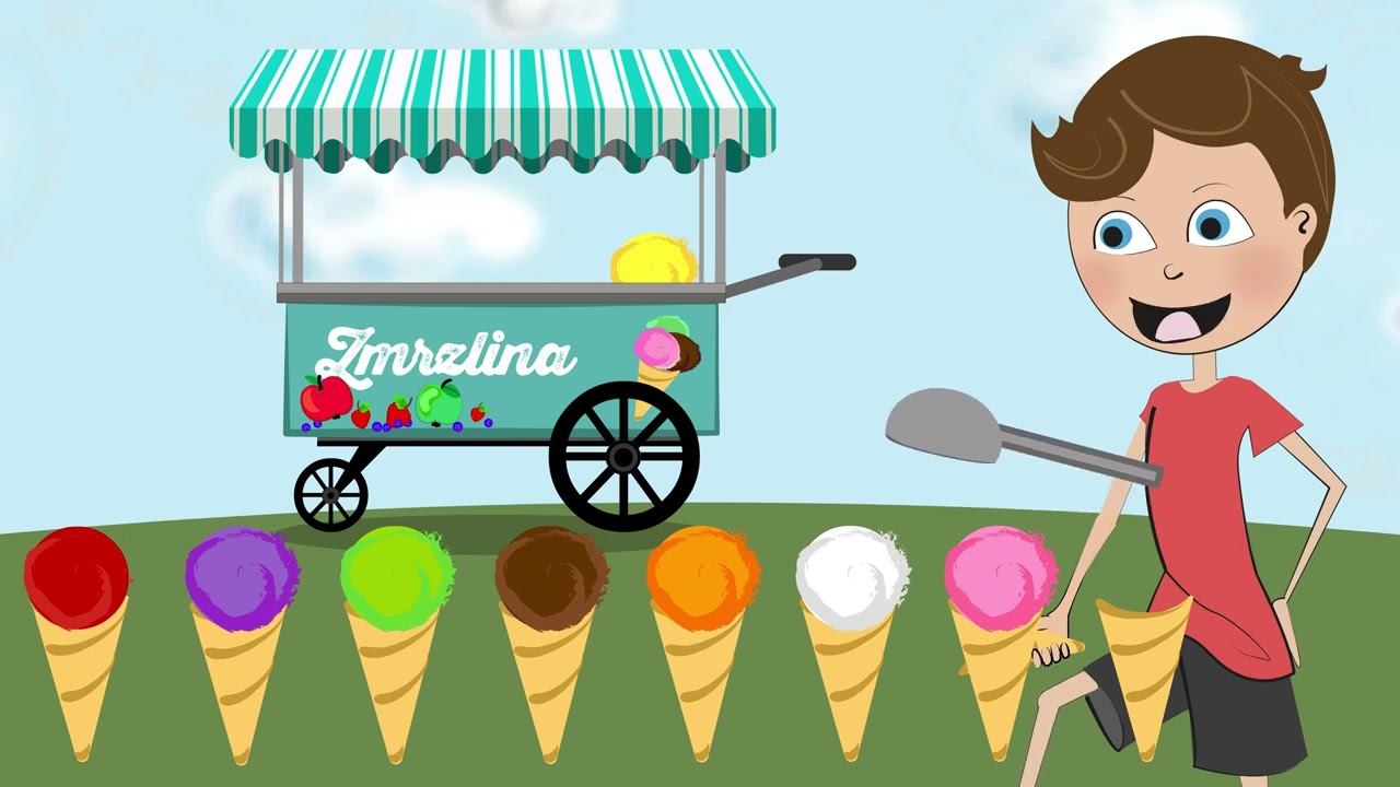 Zmrzlina - učíme se barvy a počítat čísla (pro děti česky) - Ice Cream #prodeti #cesky #ninaamax