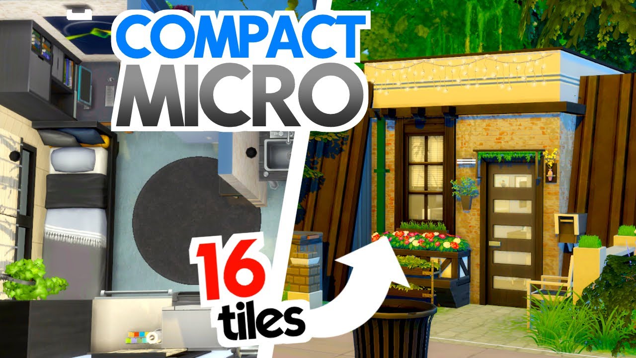 Compact Micro Home || The Sims 4 Tiny House || Speed Build || No CC