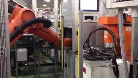 Robot fed laser integration
