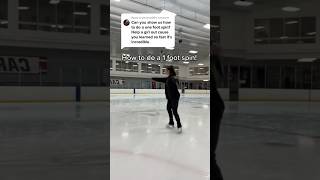 one foot spin tutorial!⛸️ #figureskating #iceskating #figureskater #iceskater #wintersports #skating