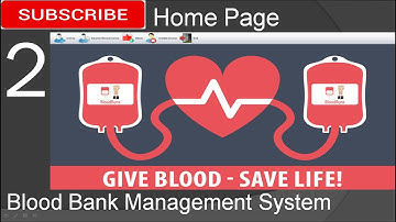 2. Blood Bank Management System in java - Home Page (JFrame, Mysql Database, Netbeans IDE)
