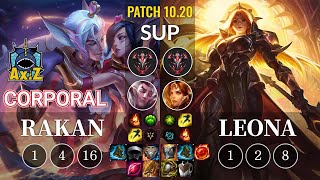 AXIZ Corporal Rakan vs Leona Sup - KR Patch 10.20