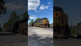 csx M 403 Southbound with Locomotives 7018 and 5454 Leads at MP 72 4 442 Axles 6
