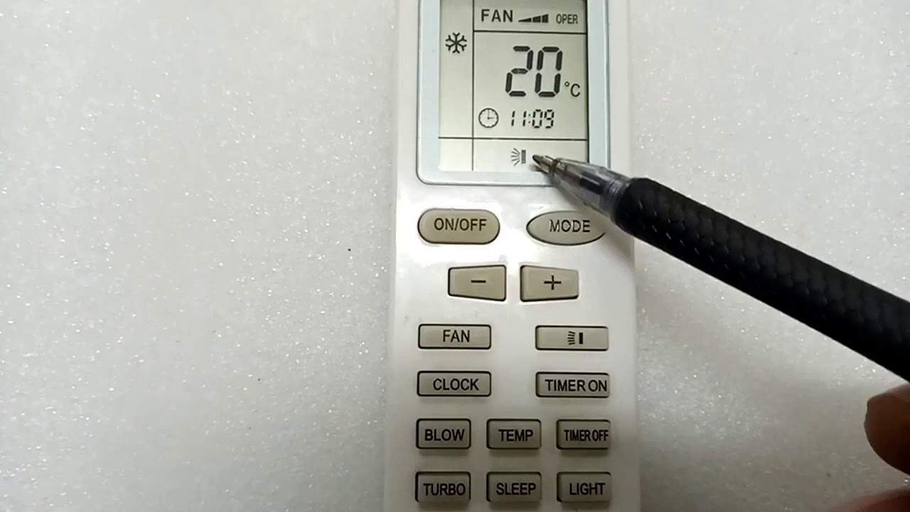 شرح ريموت كونترول مكيفGREE/TOSOT /CONDOR/HOMMER - YouTube