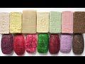 ASMR small dry cubes, cutting cubes on Russian soap, colored cubes/ резка маленьких кубиков на мыле