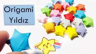 Kağıttan Küçük Yıldız Yapımı / Origami Lucky Star Tutorial /How to make star