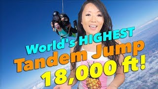 Skydiving World&#39;s Highest Tandem Jump in HD + Helpful TIPS