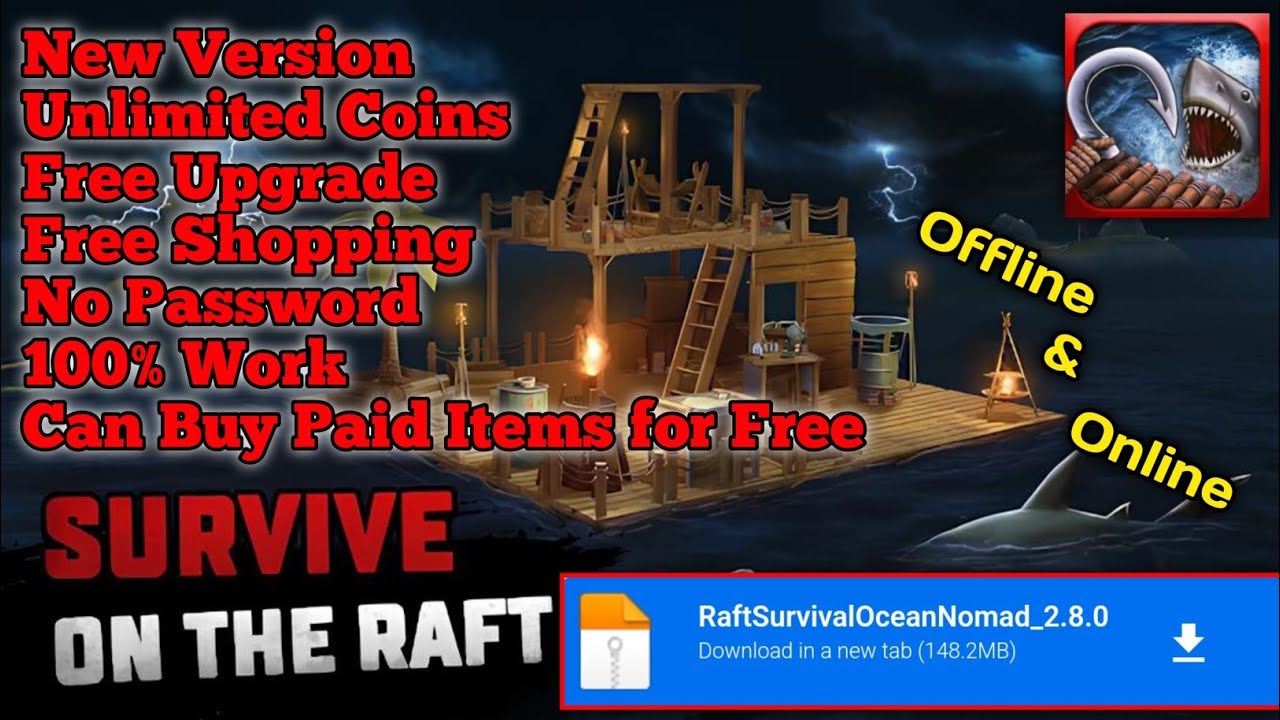 Raft SurvivalOcean Nomad Mod Apk 2026 v2.8.0 Unlimited Money &