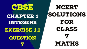 CBSE | Class 7 | 1. Integers | Exercise 1.1- Q.No. 7 | NCERT Solutions | Master |Tamil