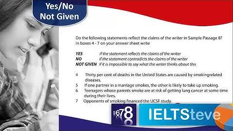 IELTS Reading yes no not given questions