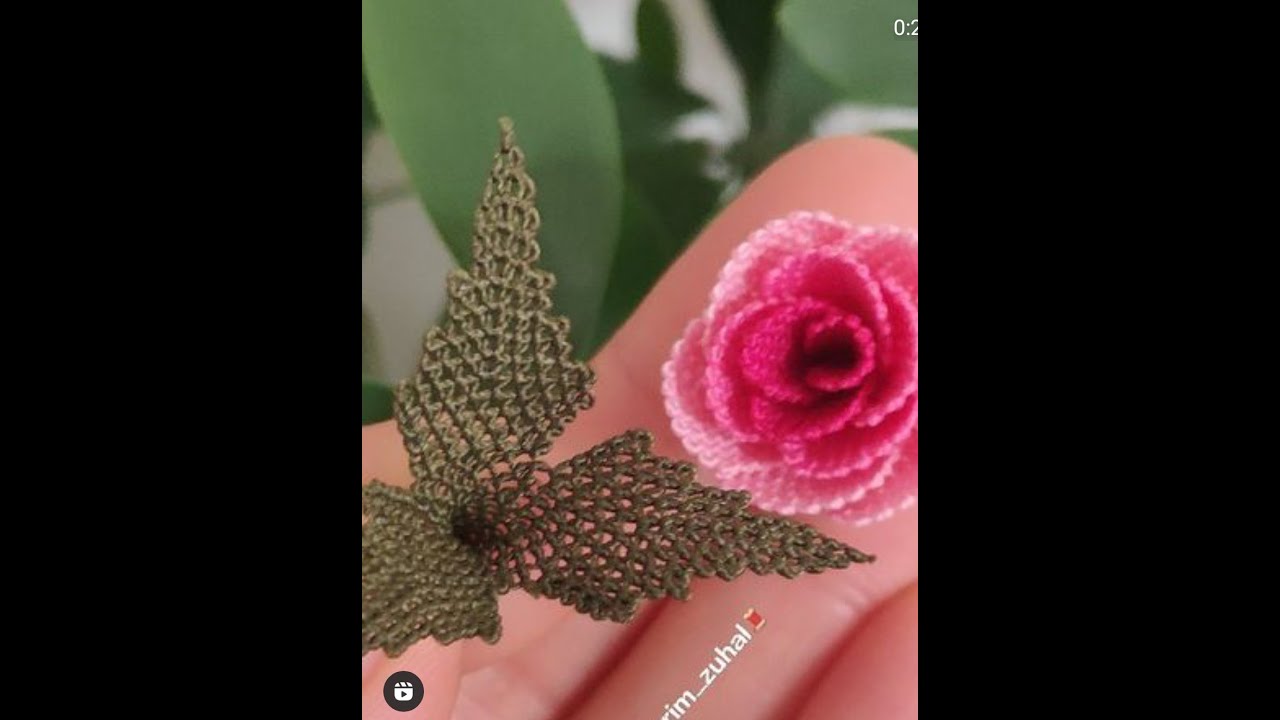 iğne oyası gül yaprağı yapımı - yeni yaprak modeli gül yaprağı yapılışı [2021]