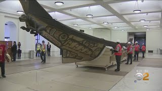 Great Canoe At The Museum Of Natural History Moved