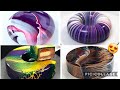 1-Glaçage miroir compilation/Mirror glaze cake compilation/قلاصاج مروار🤩 #Satisfaisant #satisfying