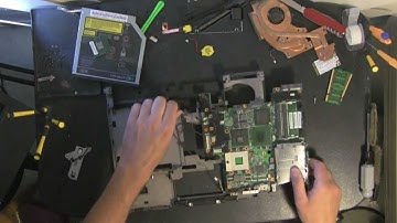 IBM T60 take apart video, disassemble, how to open disassembly