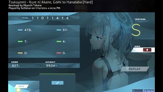 「osu!」Kure ni Akane, Gomi to Hanataba [Hard] (Miyoshi Takane) DT 158pp FC