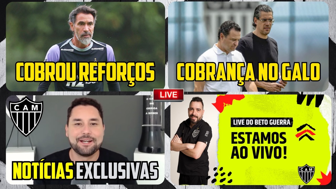 🔥 COBRANÇA NO ATLÉTICO 🚨 BARBA QUER REFORÇOS 🔴 TANAKA AO VIVO