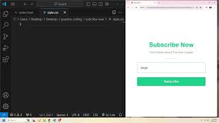 Email Subscription Form using HTML and CSS