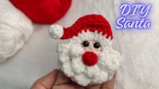 How to Crochet Santa Claus | Crochet Christmas Ornament Tutorial | Beginner friendly