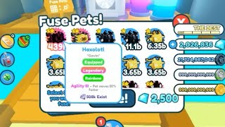 How to get Rainbow Haxolotl from fuse machine! | Pet Simulator X