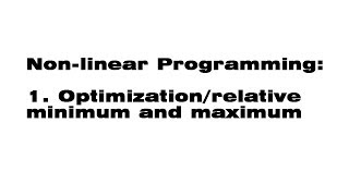 Non-Linear Programming: Optimize/Relative minimum/maximum Wealth